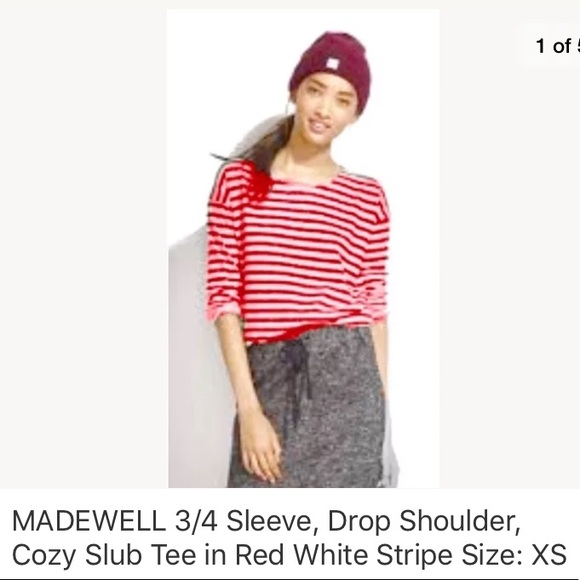 Madewell Tops - Madewell Cozy Slub Tee in Stripe